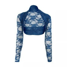 Load image into Gallery viewer, Long Sleeves Lace Cropped Bolero Shrug
