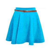 Load image into Gallery viewer, Belted Flared Mini Swing Skirt
