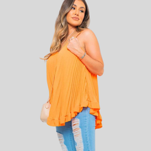 Load image into Gallery viewer, Cami Pleated Frill Vest Top
