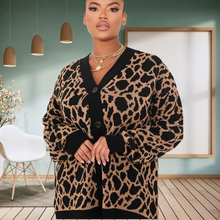 Load image into Gallery viewer, Leopard Print Knitted Cardigan

