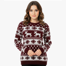 Load image into Gallery viewer, Snowflakes Christmas Jumper Sweater

