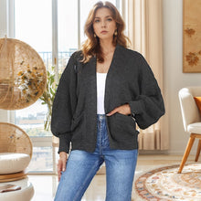 Load image into Gallery viewer, Balloon Sleeve Cropped Cardigan
