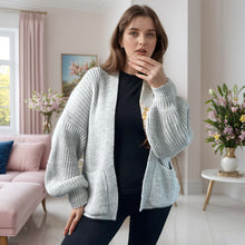 Load image into Gallery viewer, Balloon Sleeve Cropped Cardigan
