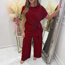 Load image into Gallery viewer, Tie Knot 2pcs Short Sleeve Loungewear
