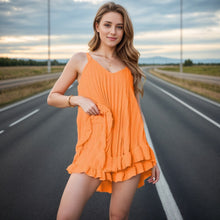 Load image into Gallery viewer, Cami Pleated Frill Hem Top &amp; Matching Frill Short
