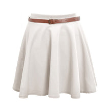 Load image into Gallery viewer, Belted Flared Mini Swing Skirt
