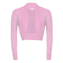 Load image into Gallery viewer, Lurex Knitted Long Sleeve Open Shrug
