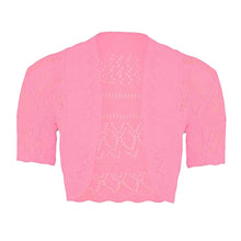 Load image into Gallery viewer, Thin Knit Crochet Short Sleeve Open Shrug

