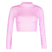 Load image into Gallery viewer, Turtle Polo Neck Crop Top
