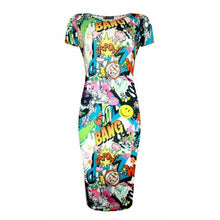 Load image into Gallery viewer, Cap Sleeve Crew Neck Bodycon Midi Dress
