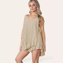 Load image into Gallery viewer, Cami Pleated Frill Hem Top &amp; Matching Frill Short
