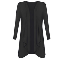 Load image into Gallery viewer, Open Front Long Sleeve Waterfall Boyfriend Cardigan
