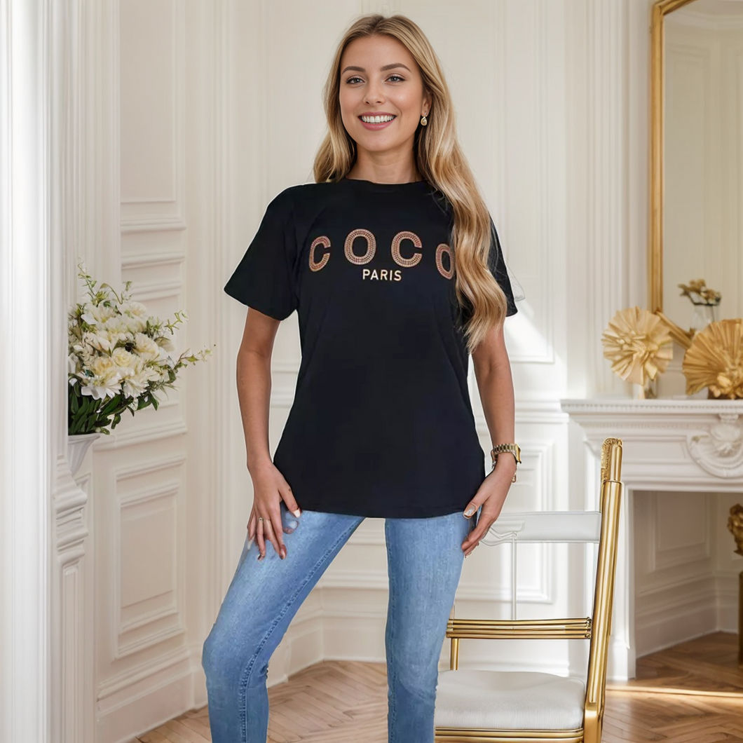 COCO PARIS Slogan T-Shirt
