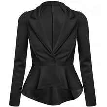 Load image into Gallery viewer, Crop Frill Shift Peplum Blazer Jacket
