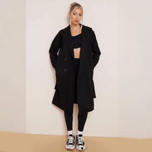 Load image into Gallery viewer, Italian Collar Belted Long Coat

