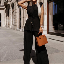 Load image into Gallery viewer, Padded Shoulder Pleated Belted Co-Ord Set
