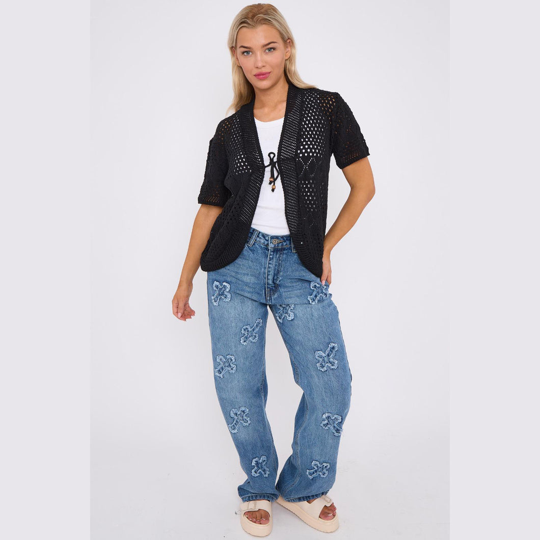 Tie Up Open Front Shrug