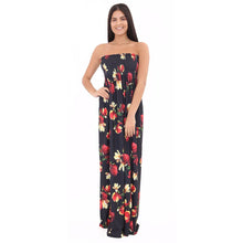 Load image into Gallery viewer, Sleeveless Round Neck Floral Boho Long Midi Dress
