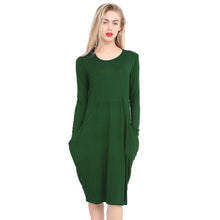 Load image into Gallery viewer, Italian Lagenlook 2 Pocket Midi Dres
