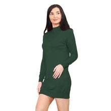 Load image into Gallery viewer, Knitted Bodycon Turtle Neck Mini Dress
