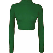 Load image into Gallery viewer, Turtle Polo Neck Crop Top
