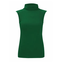 Load image into Gallery viewer, Polo Neck Sleeveless Slim Fit Top
