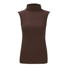 Load image into Gallery viewer, Polo Neck Sleeveless Slim Fit Top
