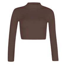 Load image into Gallery viewer, Turtle Polo Neck Crop Top
