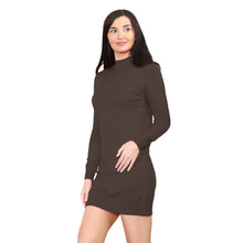 Load image into Gallery viewer, Knitted Bodycon Turtle Neck Mini Dress
