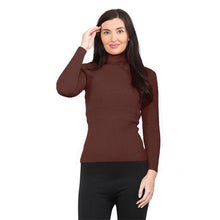 Load image into Gallery viewer, Ribbed Polo Turtle Roll Neck Jumper
