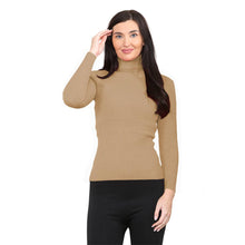 Load image into Gallery viewer, Ribbed Polo Turtle Roll Neck Jumper
