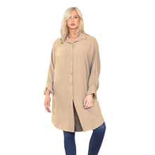 Load image into Gallery viewer, Italian Collar Button Knee Length Top
