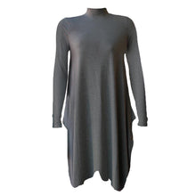 Load image into Gallery viewer, Polo Turtle Neck Hanky Hem Midi Dress
