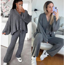 Load image into Gallery viewer, 2 Pcs Cardigan &amp; Trouser Set
