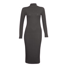 Load image into Gallery viewer, Turtle Polo Neck Bodycon Midi Dress
