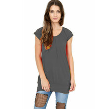 Load image into Gallery viewer, Short Sleeve Ruched Tunic Top
