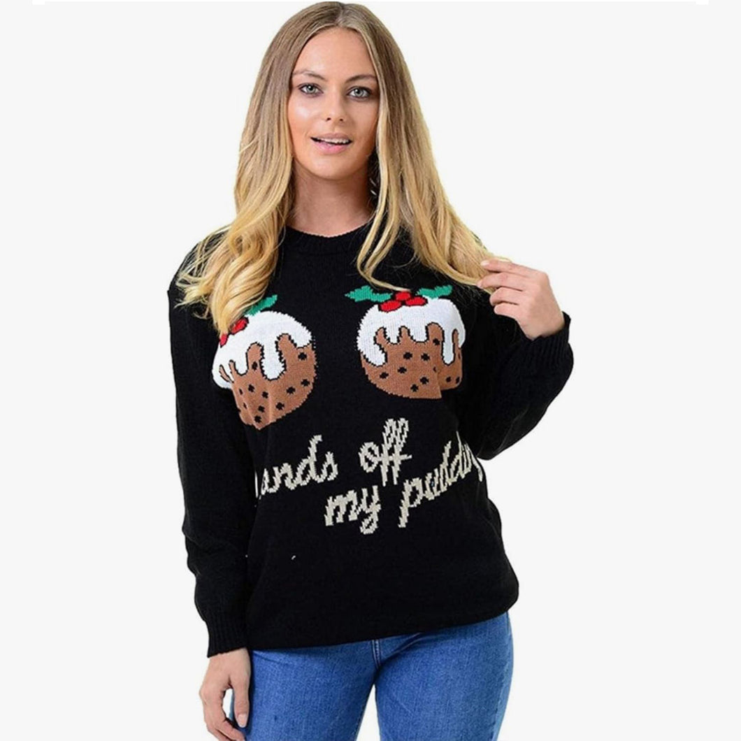 Hand Off My Pudding Christmas Jumper Sweater