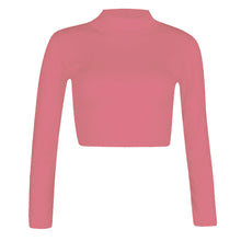 Load image into Gallery viewer, Turtle Polo Neck Crop Top
