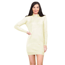 Load image into Gallery viewer, Knitted Bodycon Turtle Neck Mini Dress
