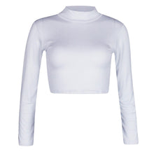 Load image into Gallery viewer, Turtle Polo Neck Crop Top

