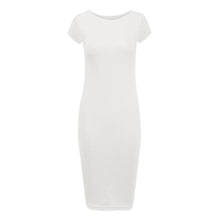 Load image into Gallery viewer, Plain Cap Sleeve Bodycon Fit Midi Dress
