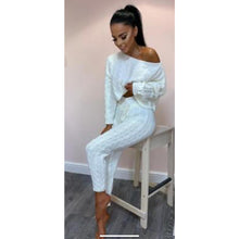 Load image into Gallery viewer, Cable Knitted Loungewear Suit
