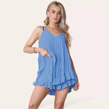 Load image into Gallery viewer, Cami Pleated Frill Hem Top &amp; Matching Frill Short
