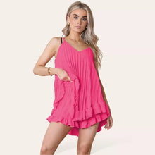 Load image into Gallery viewer, Cami Pleated Frill Hem Top &amp; Matching Frill Short
