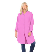 Load image into Gallery viewer, Italian Collar Button Knee Length Top
