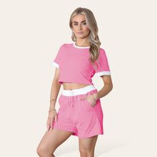 Load image into Gallery viewer, Ribbed Contrast Waistband Top and Short Set

