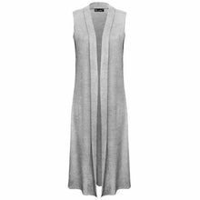 Load image into Gallery viewer, Sleeveless Waistcoat Long Maxi Cardigan
