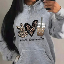 Load image into Gallery viewer, Peace LOVE Coffee Hoodie
