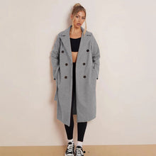Load image into Gallery viewer, Italian Collar Belted Long Coat
