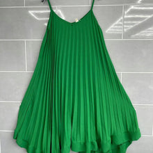 Load image into Gallery viewer, Cami Pleated Sleeveless Frill Swing Flared Long Shirt
